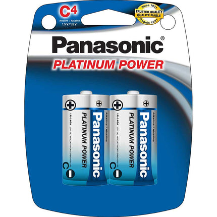 Platinum Power "C Size" Alkaline Batteries, Pack of 4