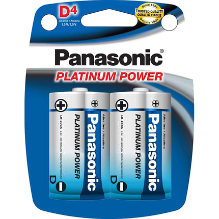 Platinum Power "D Size" Alkaline Batteries, Pack of 4