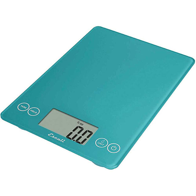 Arti Glass Digital Kitchen Scale 15Lb/7Kg, Peacock Blue