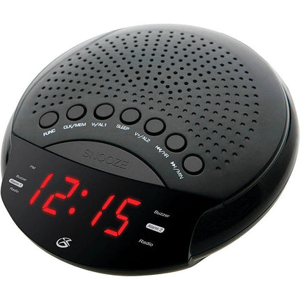 Dual-Alarm AM/FM Clock Radio with LED Display