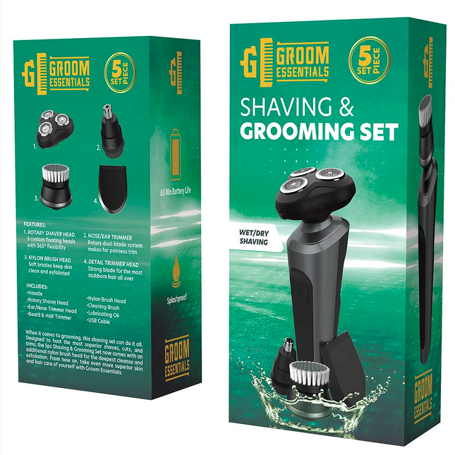 GROOM ESSENTIALS 5PC Wet/Dry Grooming Kit