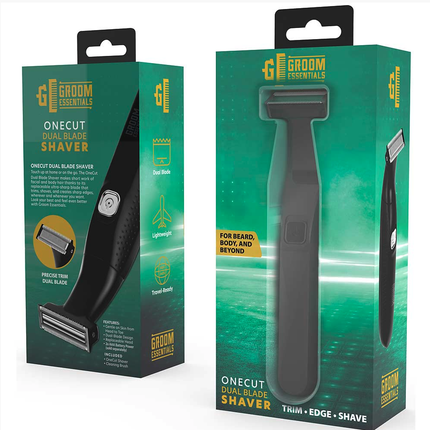 GROOM ESSENTIALS Travel Foil Shaver with Pop-Up Trimmer