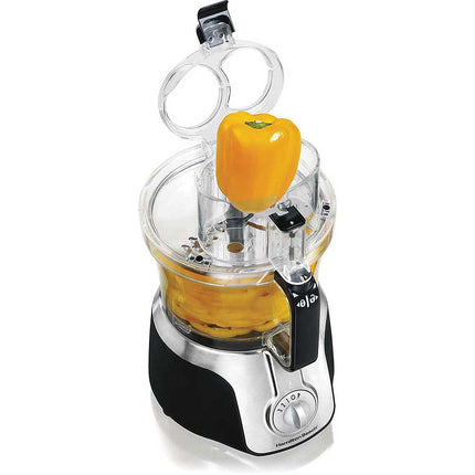 14-Cup Big Mouth® Duo Food Processor with 2 Bowls and 3 Speeds, Black & Silver