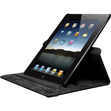 HY1014IPBK Swivel Folio Case For New iPad & iPad 2, Black