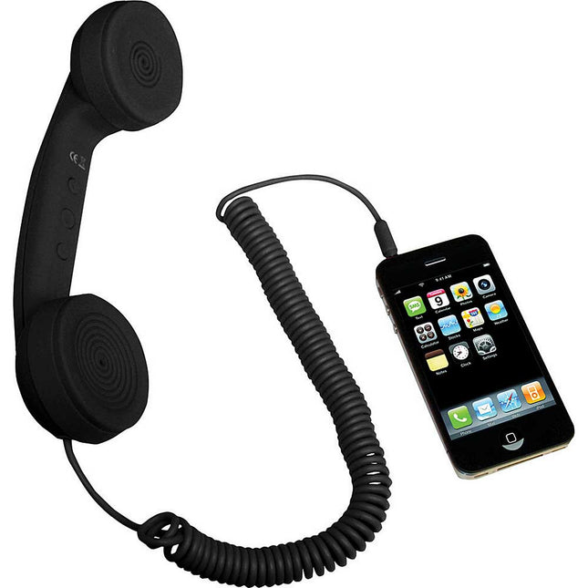 HY705BK Retro Handset For Mobile Phones, Black