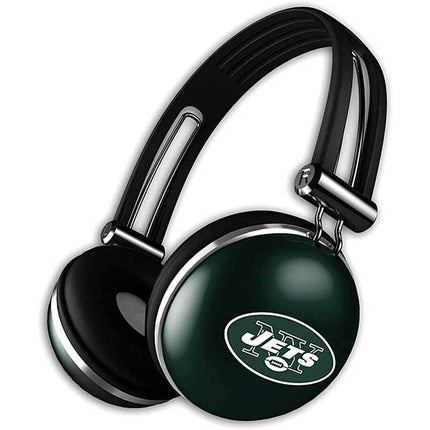 NFLHP28NYJ NFL Rugged Headphones w/ Built-in Mic, New York Jet