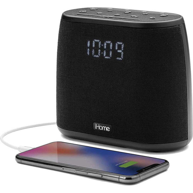 Dual Alarm Clock FM Radio Bluetooth Speaker