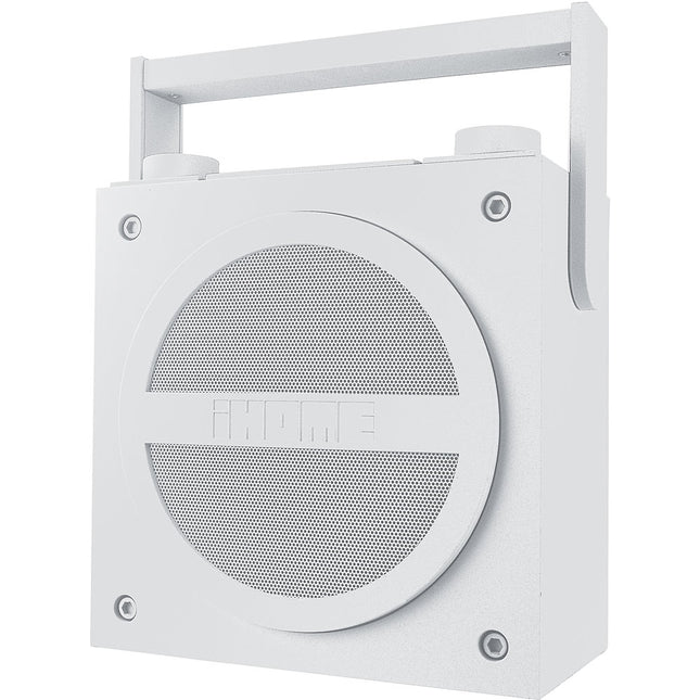 iBT4GC Bluetooth Rechargeable Boombox w/FM Radio, White