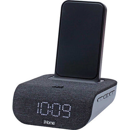 TIMEBASE Dual-Charging Alarm Clock and Wireless Speaker