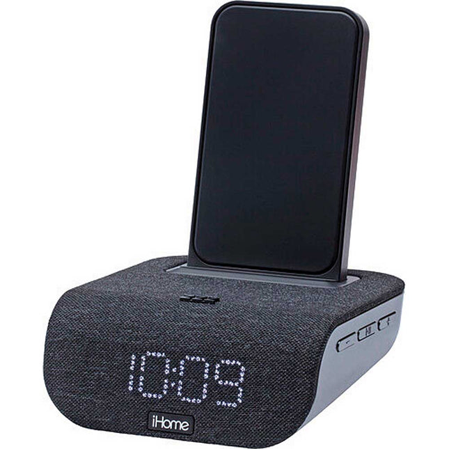 TIMEBASE Dual-Charging Alarm Clock and Wireless Speaker
