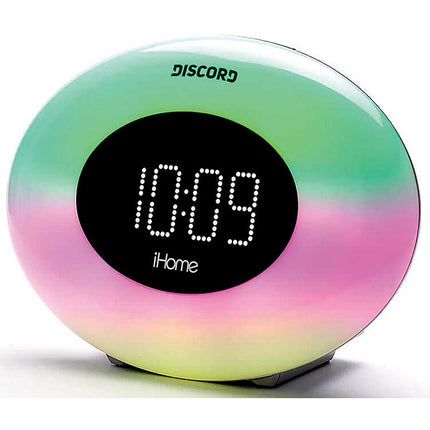 Color Changing Alarm Clock with FM Radio & USB Charging