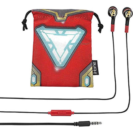 Avengers Infinity War Noise Isolating Earbuds with Built in Microphone and Pouch