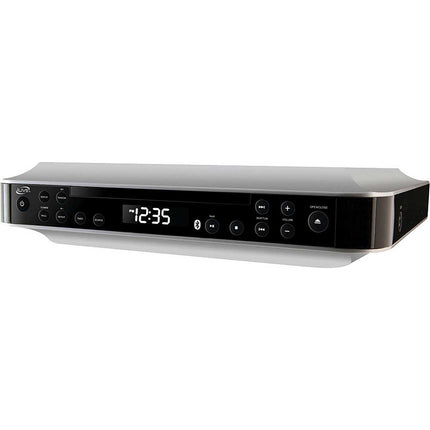 Under Cabinet Speaker System w/ Bluetooth, AM/FM Radio, Silver