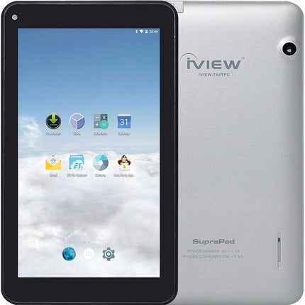 7” SupraPad Tablet PC, Silver (no Case)