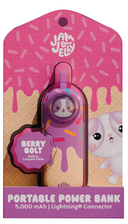 5,000 mAh Power Bank with Built-In Cable