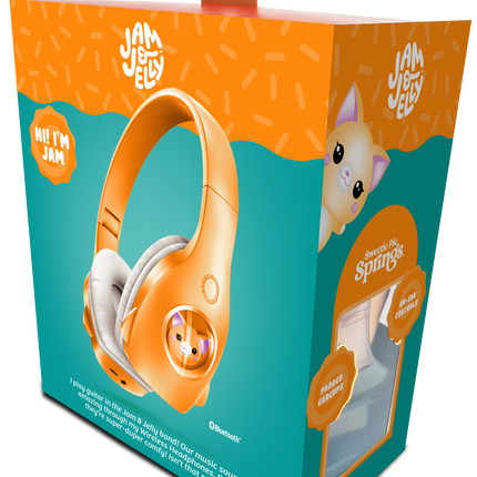 True Wireless Headphones with Padded Earcups, Orange