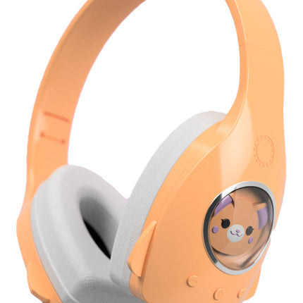 True Wireless Headphones with Padded Earcups, Orange