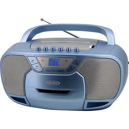 Bluetooth Boombox CD Cassette Recorder AM/FM, Blue