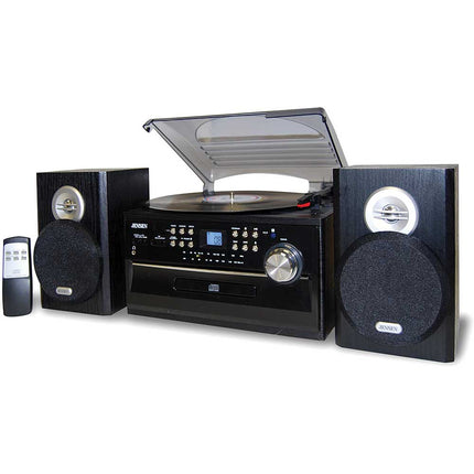 JTA-475 3-Speed Turntable with CD Cassette & AM/FM Stereo Radio