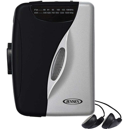 SCR68B Portable Stereo Cassette Player w/ AM/FM Radio & Earbuds