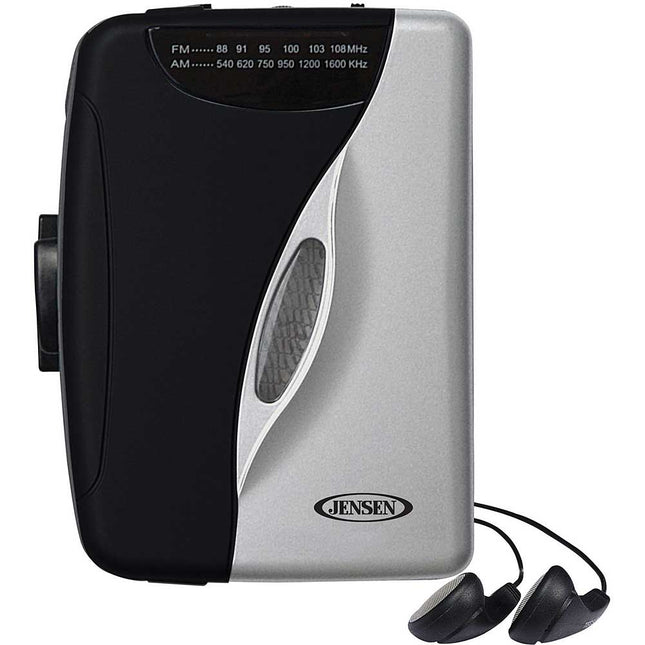 SCR68B Portable Stereo Cassette Player w/ AM/FM Radio & Earbuds