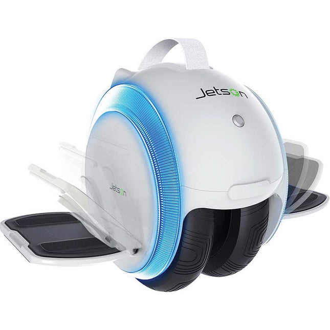 Proton 350 Watt Electric Dual Wheel Scooter with LED Lights, White