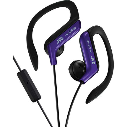 HA-EBR80A Sports Ear Clip Headphones w/Mic & Remote, Blue