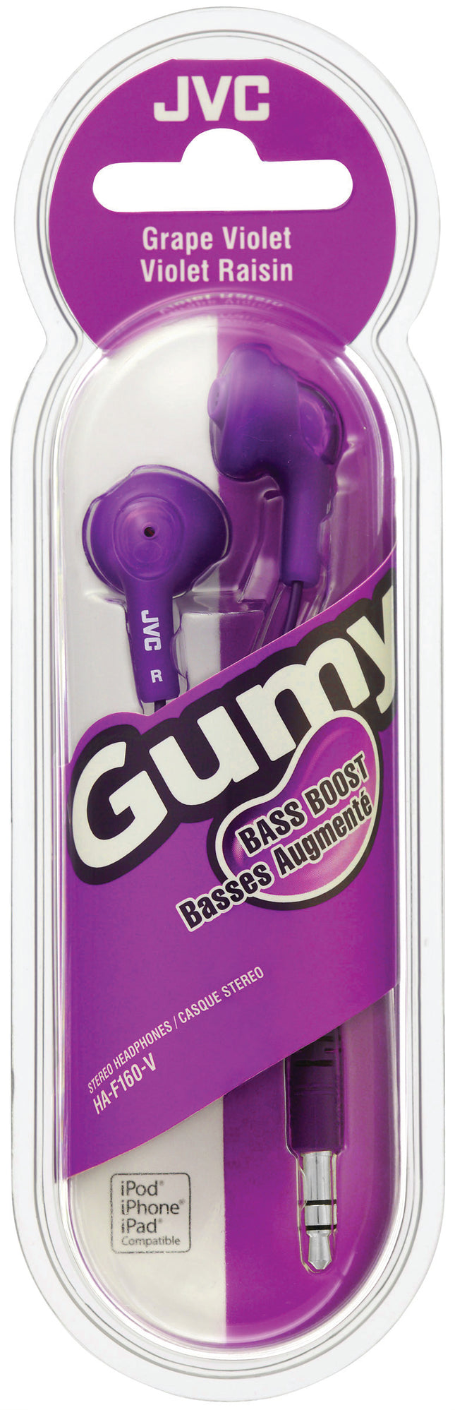 HA-F160V "Gumy" Earbuds, Violet