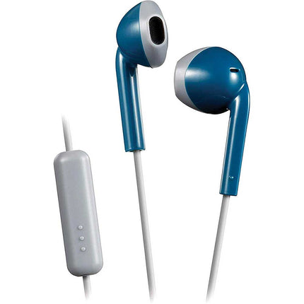 Retro Earbuds with Microphone and Remote, Blue