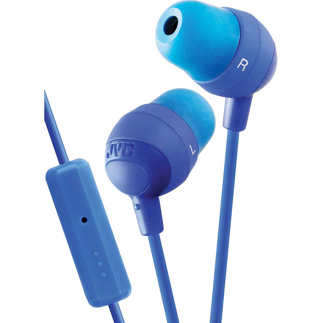 HA-FR37A "Marshmallow" In-Ear Headphones w/ Mic & Remote, Blue