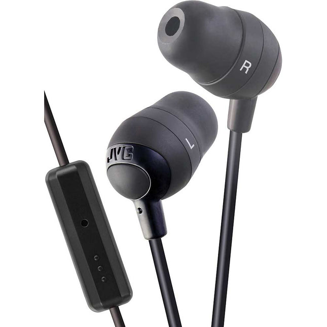 HA-FR37B "Marshmallow" In-Ear Headphones w/ Mic & Remote, Black