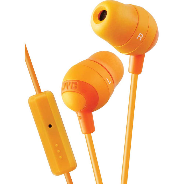 HA-FR37D "Marshmallow" In-Ear Headphones w/ Mic & Remote, Orange