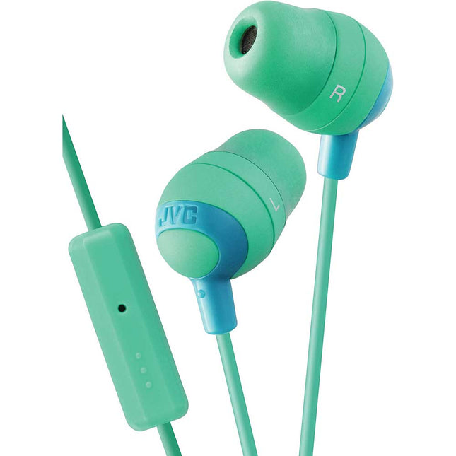 HA-FR37G "Marshmallow" In-Ear Headphones w/ Mic & Remote, Green