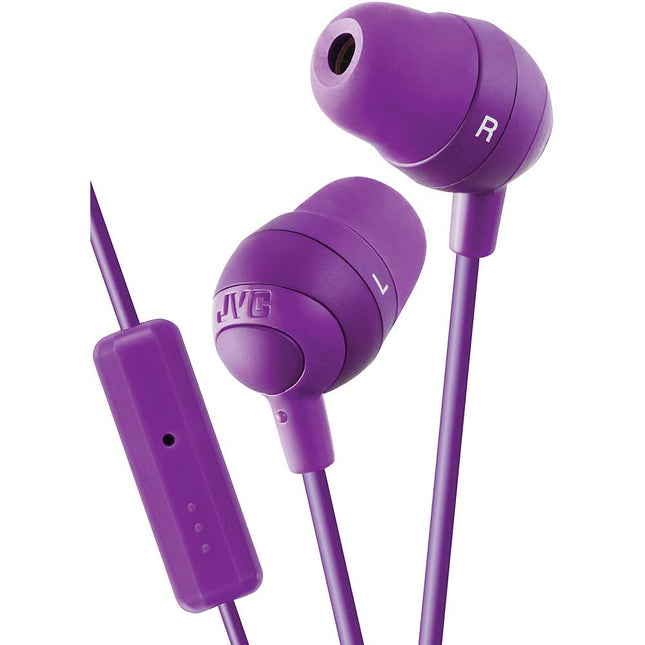 HA-FR37V "Marshmallow" In-Ear Headphones w/ Mic & Remote, Violet