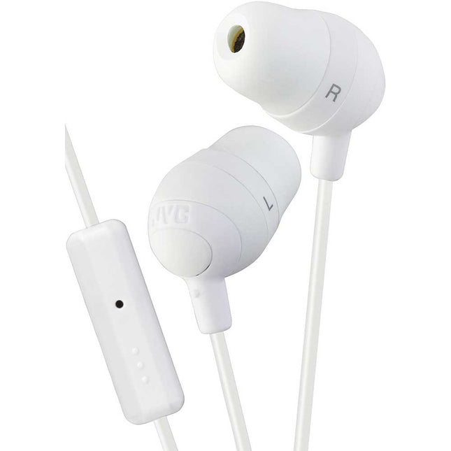 HA-FR37W "Marshmallow" In-Ear Headphones w/ Mic & Remote, White