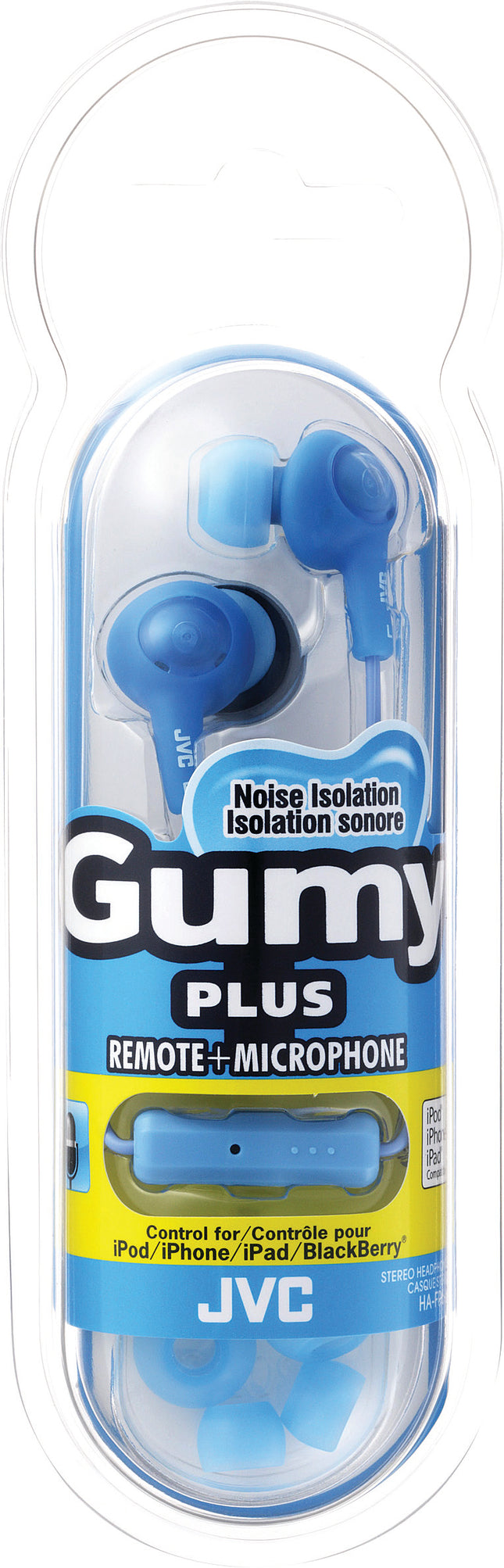 Gumy Plus In-Ear Headphones w/Mic & Remote, Blue