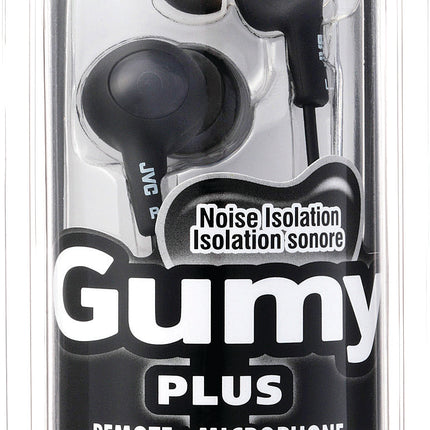 Gumy Plus In-Ear Headphones w/Mic & Remote, Black