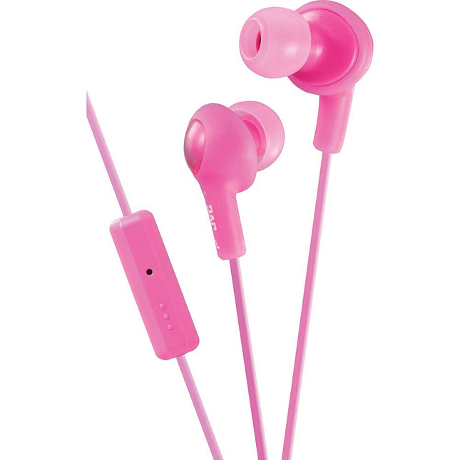 HA-FR6P Gumy Plus In-Ear Headphones w/Mic & Remote, Pink