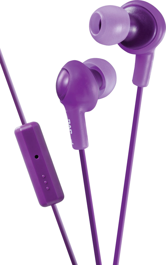 Gumy Plus In-Ear Headphones w/Mic & Remote, Violet