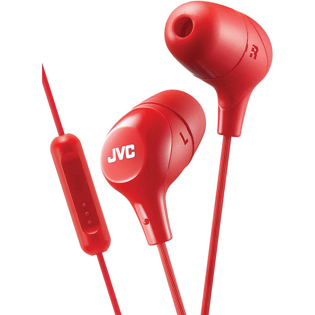 "Marshmallow" In-Ear Headphones w/Mic, Red
