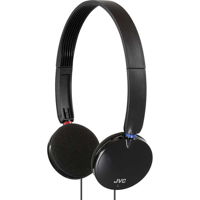 HA-S140B Lightweight On-Ear Headphones, Black