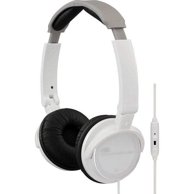 HA-SR500W Lightweight Headphones w/Mic & Remote, White