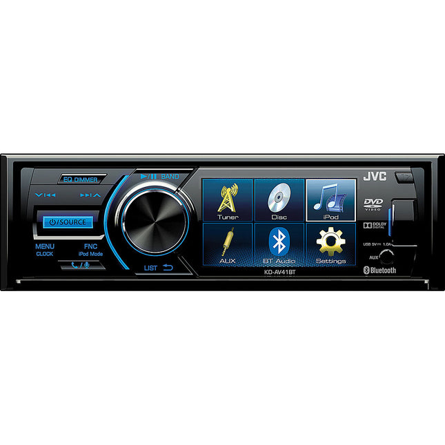 Single-DIN Detachable Bluetooth Multimedia In-Dash DVD Car Stereo