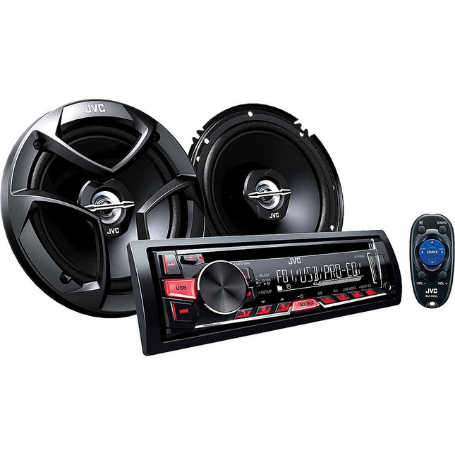 KD-PKR4690 Single DIN In-Dash CD/AM/FM Receiver & 6x9" 3-Way Speakers Package