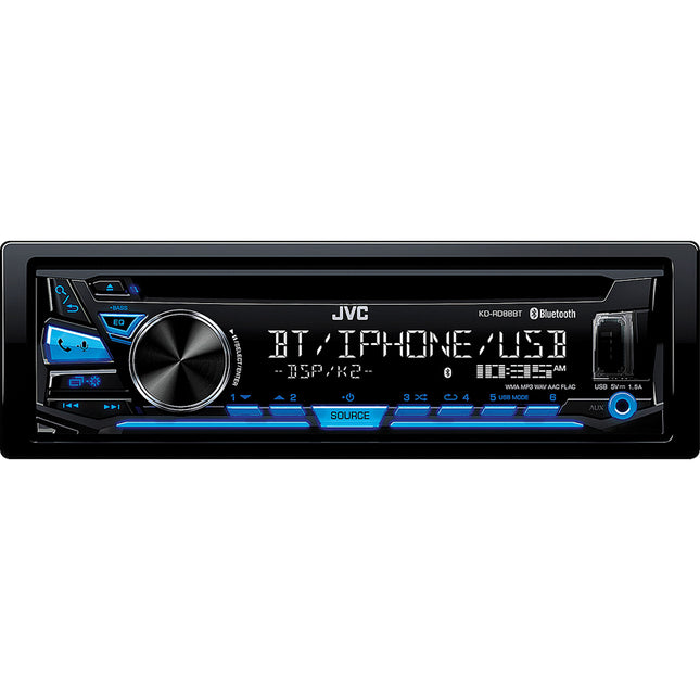 Single DIN Bluetooth In-Dash CD/AM/FM Car Stereo w/ Pandora Control and iHeartRadio compatibility