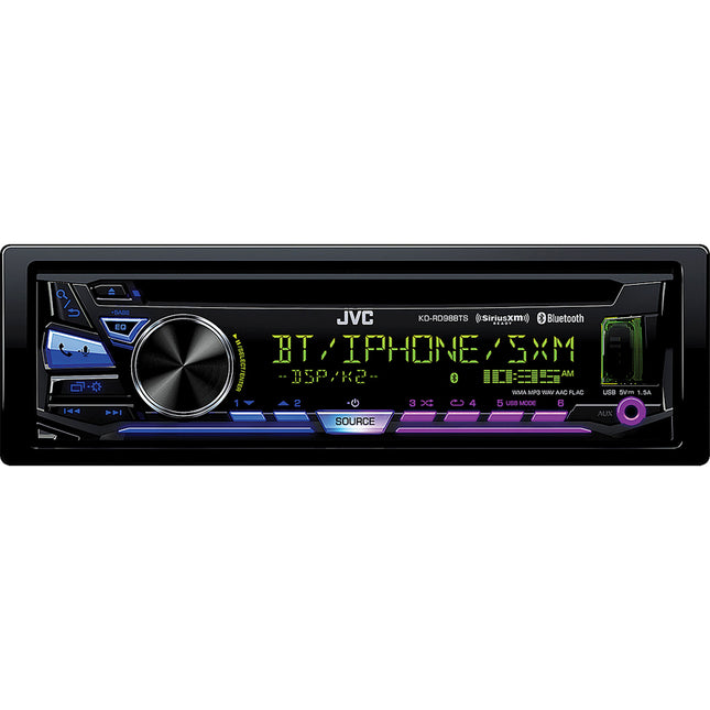 Single DIN Bluetooth In-Dash CD/AM/FM Car Stereo w/ Pandora Control, iHeartRadio compatibility Variable Coloar Illumination