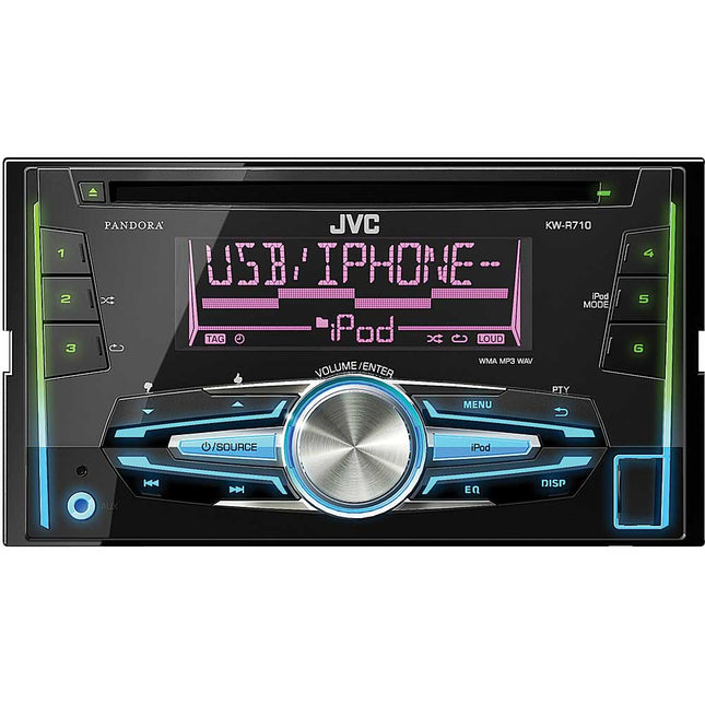 KW-R710 2-DIN CD/AM/FM Receiver w/ Front AUX & USB