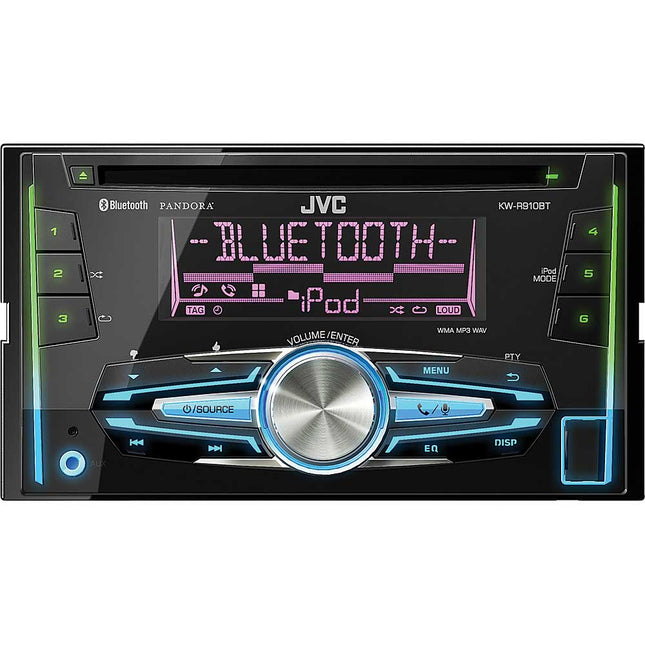 KW-R910BT 2-DIN CD/AM/FM/USB/AUX Receiver w/ Bluetooth