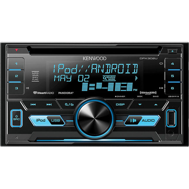 Double Din CD Receiver w/ Front USB & Aux Inputs