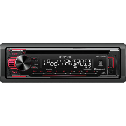 Single DIN In-Dash CD/AM/FM Digital Media Receiver with Front USB and Aux Inputs